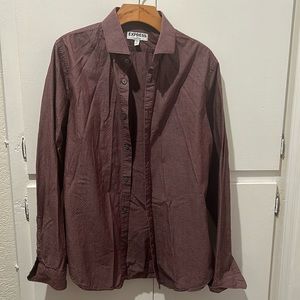 Express men’s Burgundy extra slim fit dress shirt size M